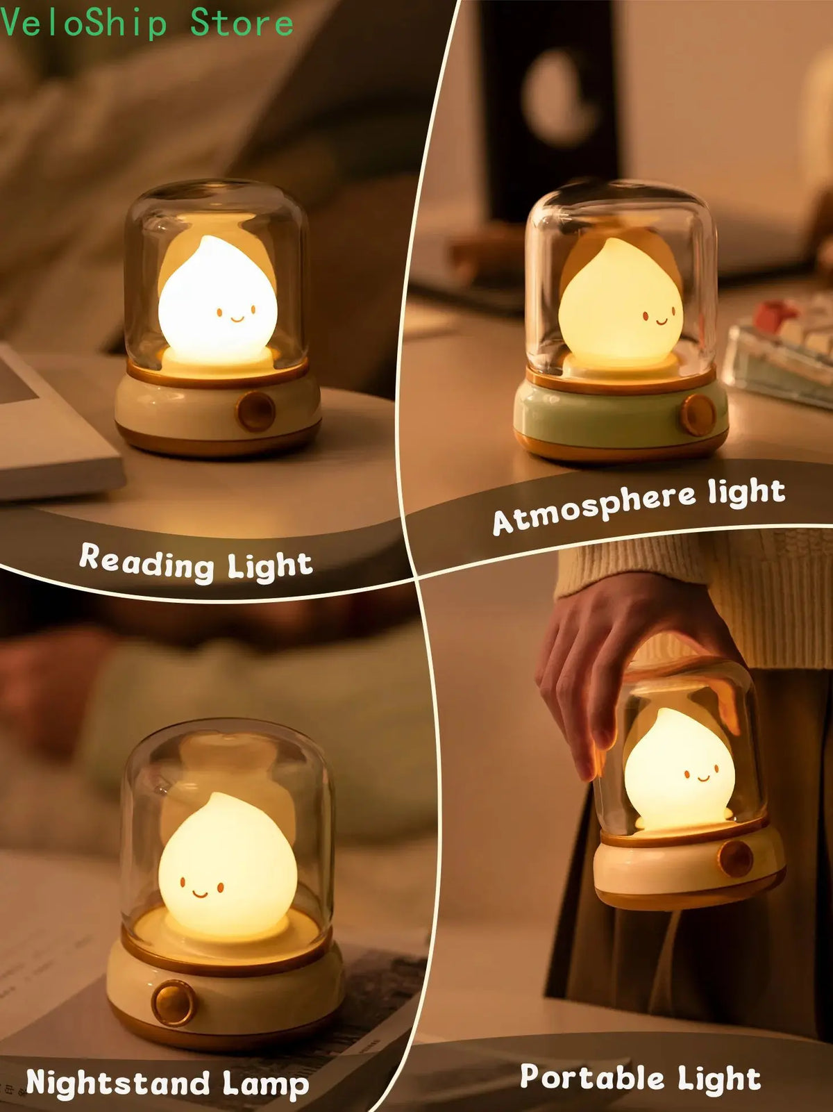 Veilleuse bougie LED avec bruit blanc