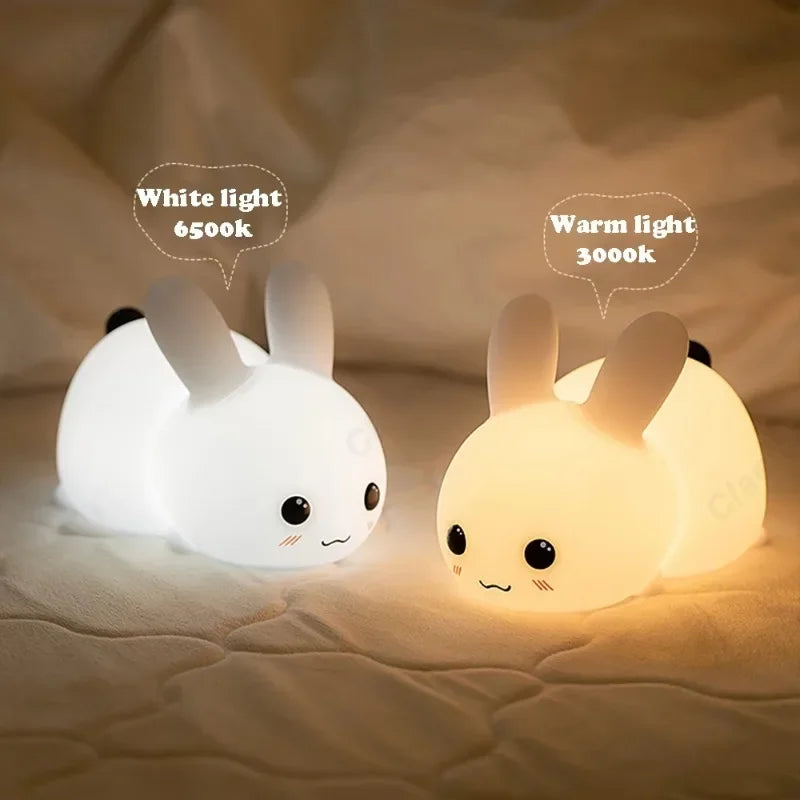 Veilleuse lapin LED à lumière colorée