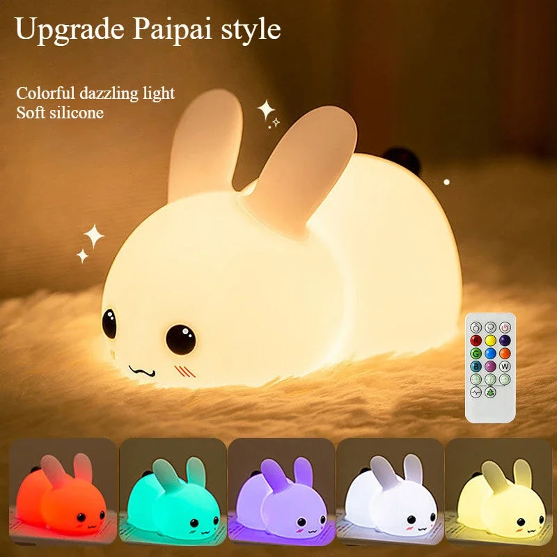 Veilleuse lapin LED à lumière colorée