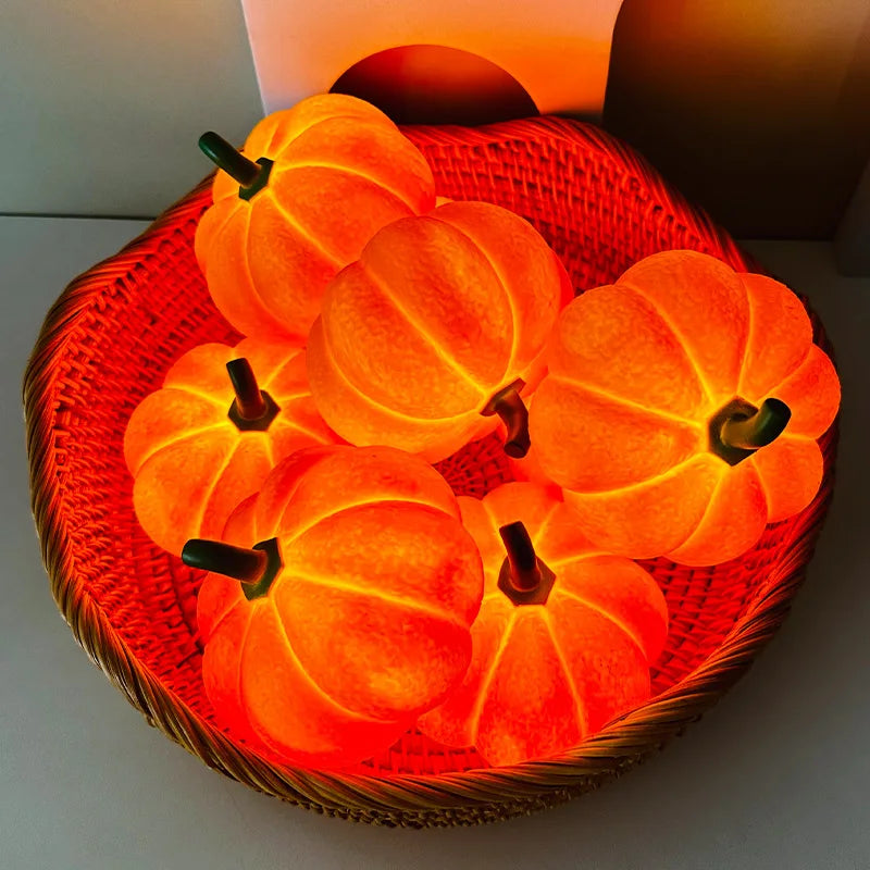 Veilleuse citrouille LED à lumière chaude