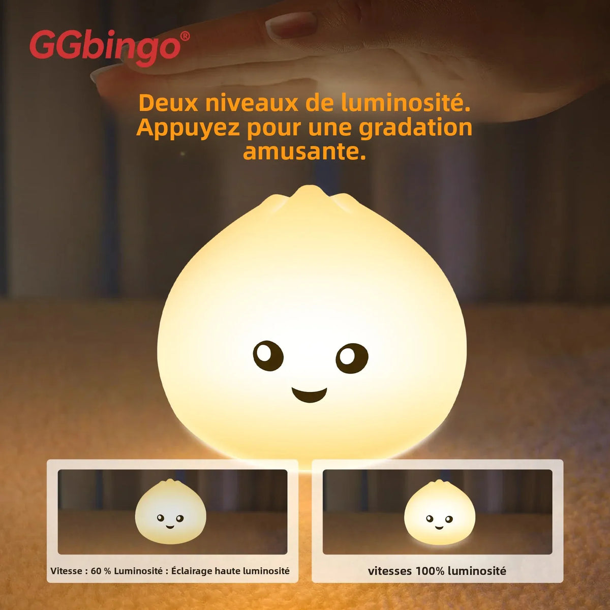 Veilleuse brioche vapeur rechargeable