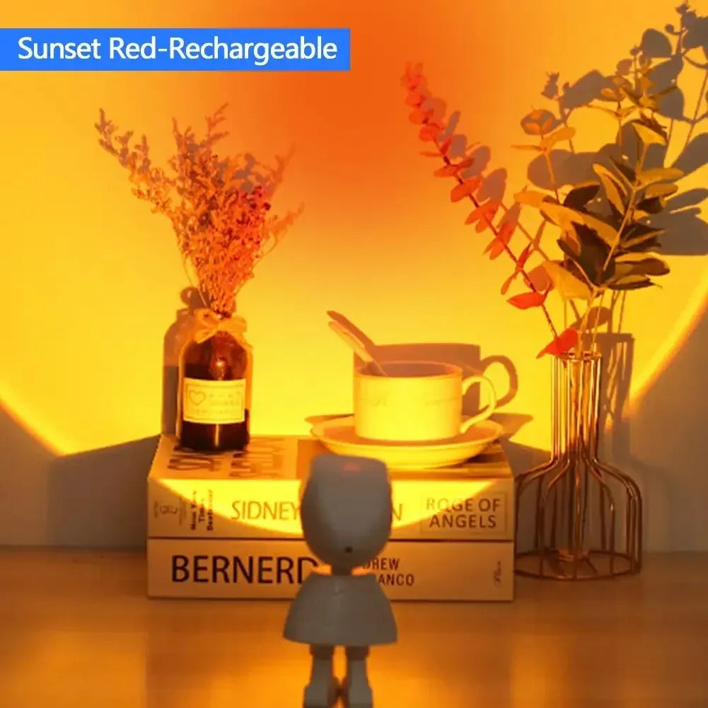 Lampe rechargeable à projection arc-en-ciel