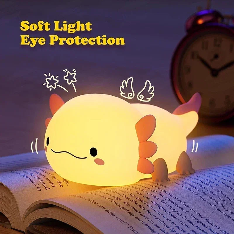 Veilleuse tactile axolotl rechargeable