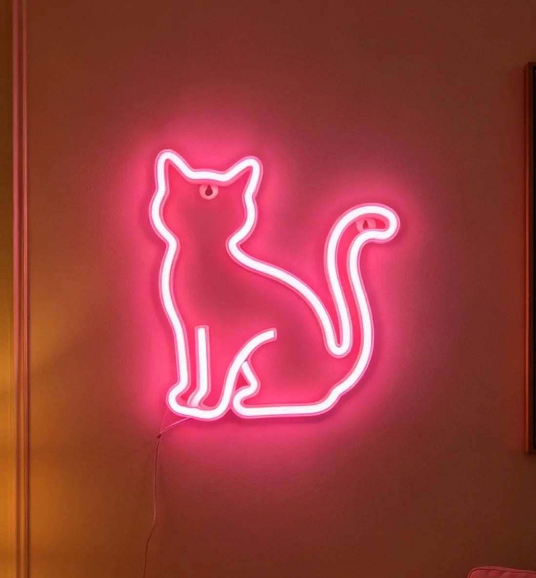 Veilleuse décorative chat, USB ou piles