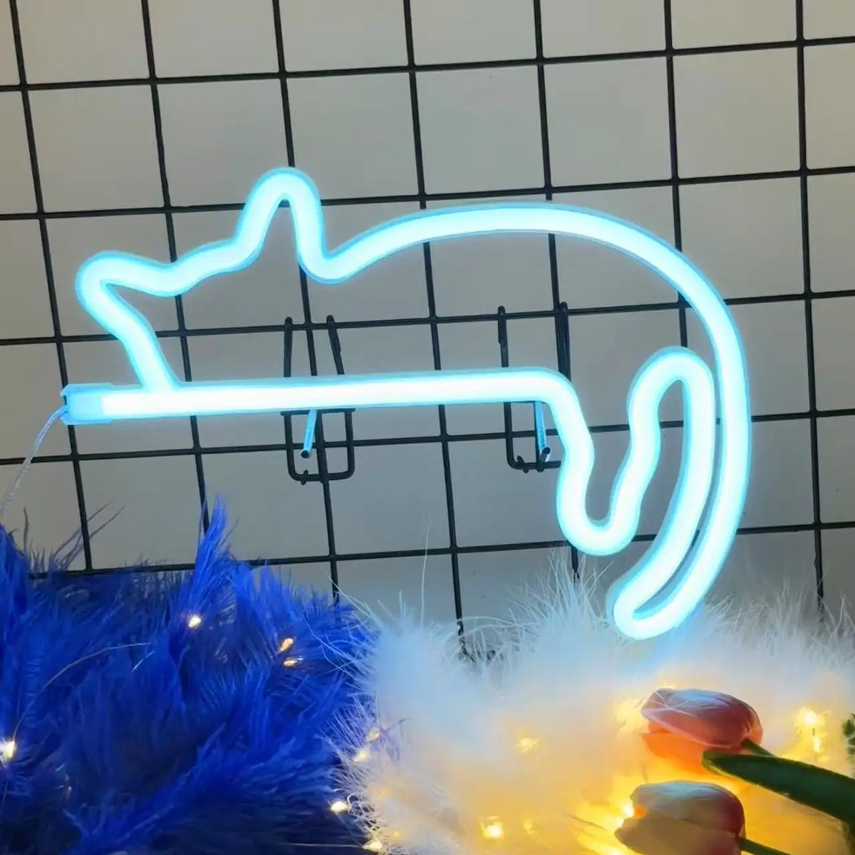Veilleuse décorative chat, USB ou piles