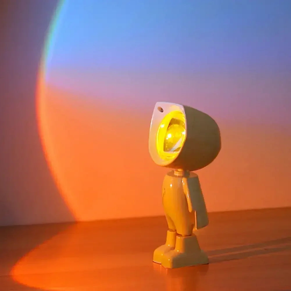 Lampe rechargeable à projection arc-en-ciel