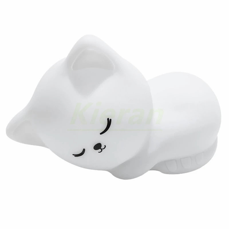 Veilleuse chat en silicone multicolore