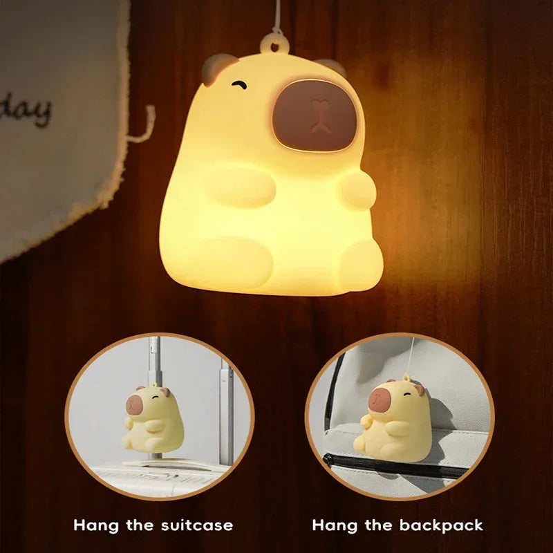 Veilleuse tactile capybara rechargeable