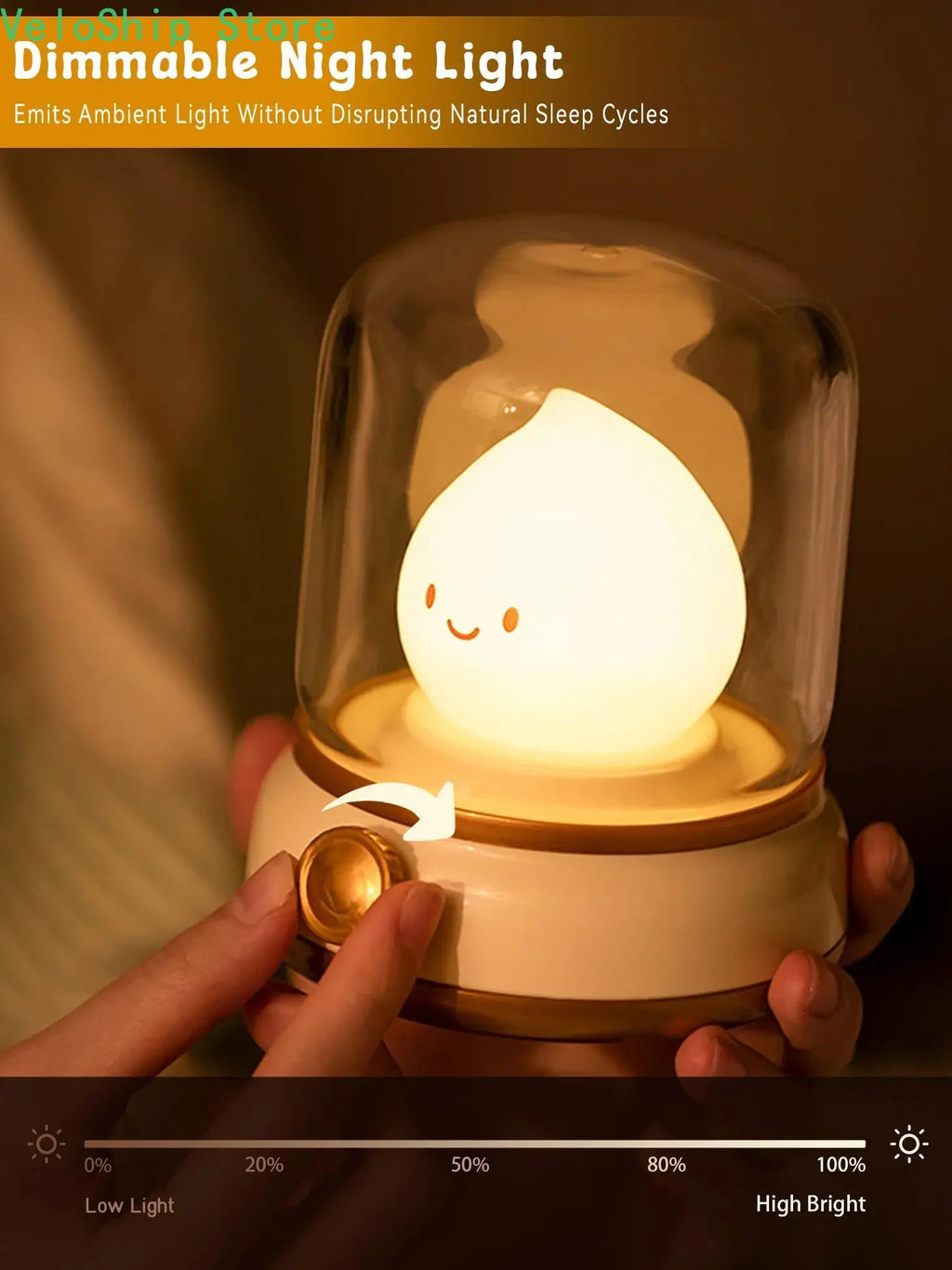 Veilleuse bougie LED avec bruit blanc