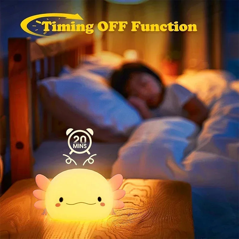 Veilleuse tactile axolotl rechargeable