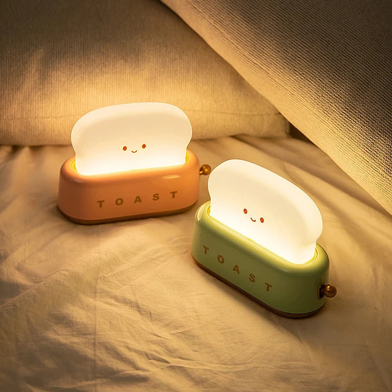 Veilleuse rechargeable grille-pain souriant