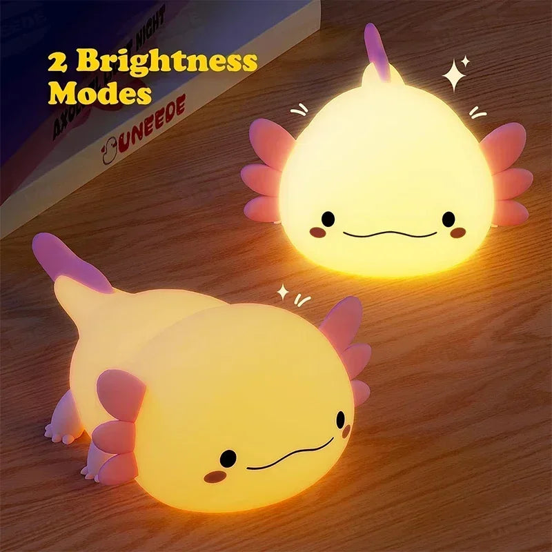 Veilleuse tactile axolotl rechargeable