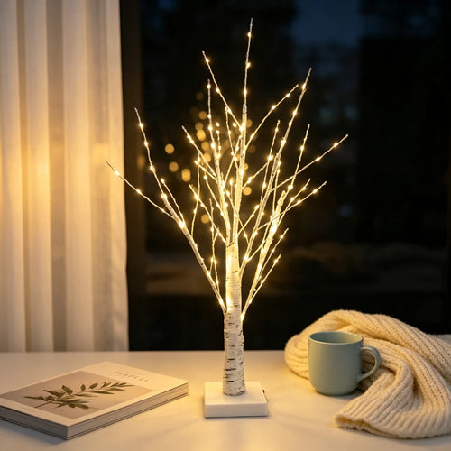 Arbre lumineux LED blanc chaud