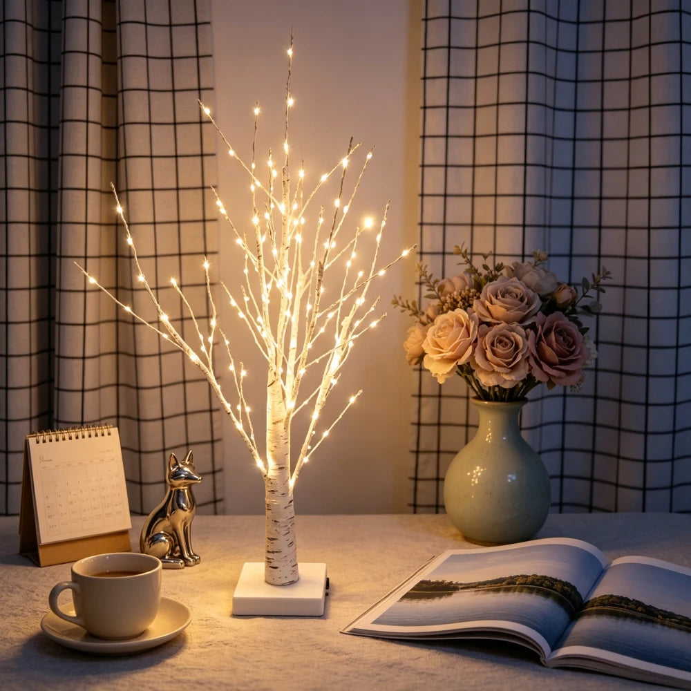 Arbre lumineux LED blanc chaud