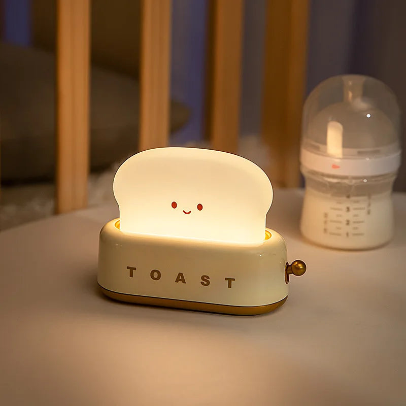 Veilleuse rechargeable grille-pain souriant