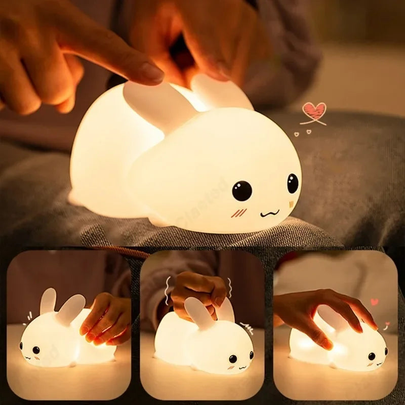 Veilleuse lapin LED à lumière colorée
