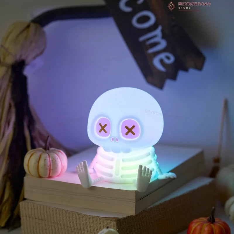 Veilleuse crâne en silicone à couleurs changeantes