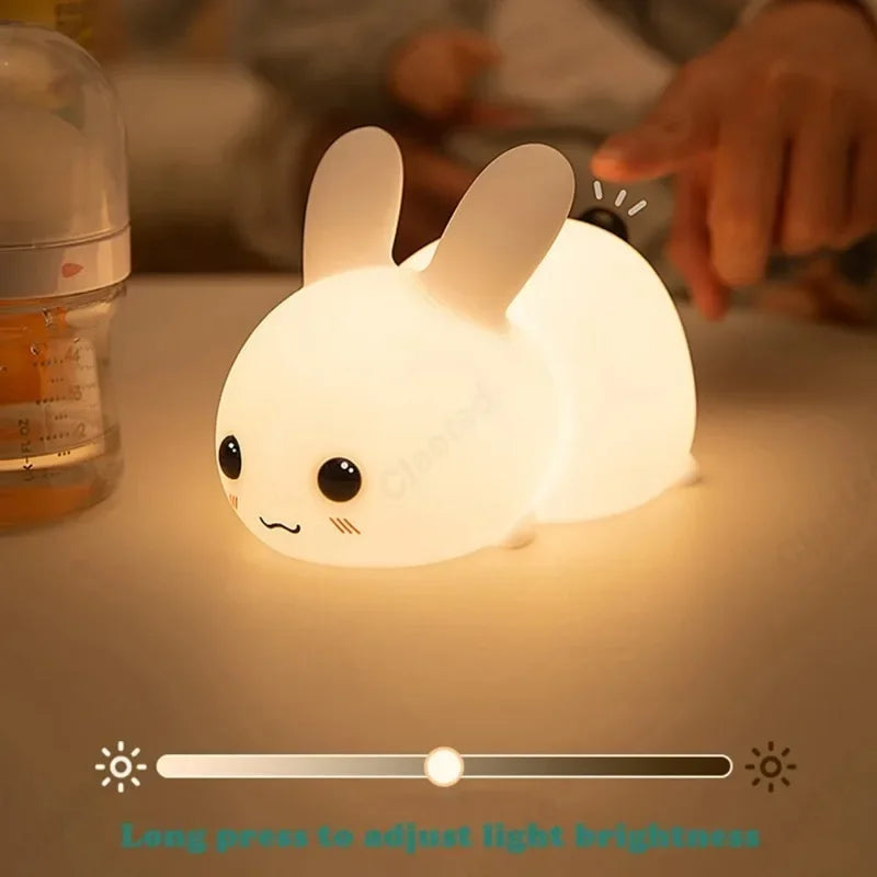 Veilleuse lapin LED à lumière colorée